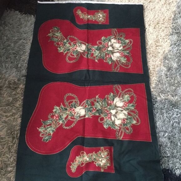 Magnolia Stocking  Fabric Craft Panel - Picture 2 of 8